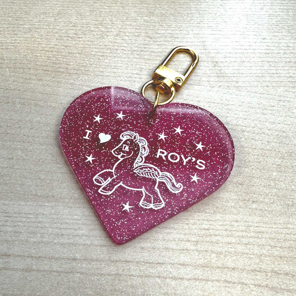 I Heart Roy's Glitter Keychain